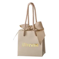 Wholesale Custom Printed Brand Logo Design Promotion Luxury Clothing Retail Gift Shopping Jewellery Paper Bag With Handle