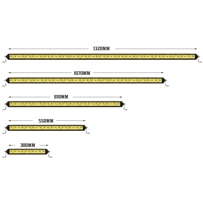 22" 32" 42 Inch Ultra-thin Single Row Grille Car Roof LED Light Bar for Off-road 4X4 Wrangler JK JL Auxiliary Led Bar Lamp