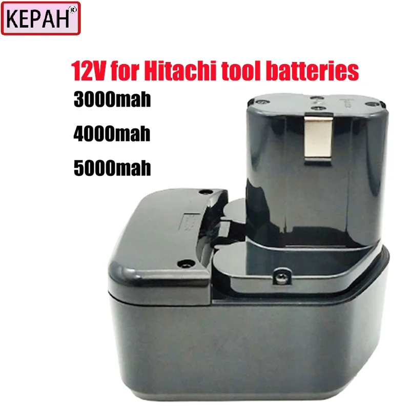 12V 3Ah 4Ah 5Ah NI-CD battery, for Hitachi drill Eb130hl Eb123r Eb130x Eb1233x，DB 12DM2, DH 15D2, DH 15DV, DN 12DYK, DN 12Y,