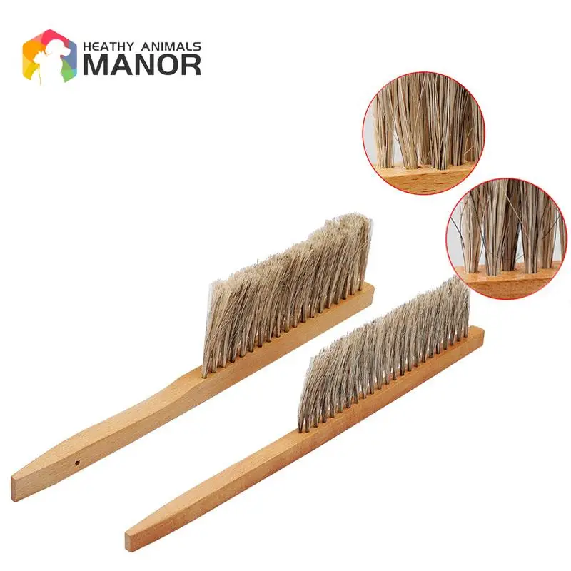 Beekeeping Tools Wood Honey Brush Wasp Bee Sweep Horse Tail Hair New Bee Brush Beekeeping Equipment Bee Tools