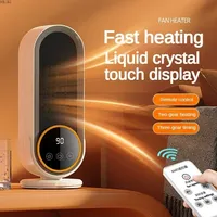 1200W Portable Electric Heater Touch Screen Remote Control Timer Winter Hand Warmer for Home Office Desktop Use