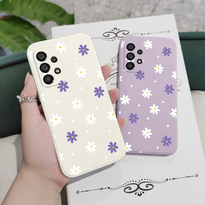 

Polka Dot Flowers Phone Case For Samsung Galaxy A73 A53 A33 A23 A13 A03 A72 A52 A52S A32 A22 A12 A71 A51 A31 A21S 4G 5G Cover