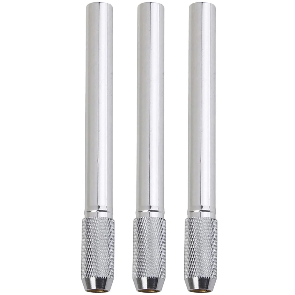 

3pcs Silver Stainless Steel Pencil Extender for Colored Pencils Tools School Supplies Portable Storage