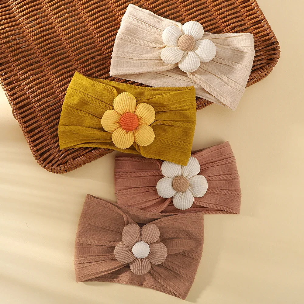 Écharpe de Sauna en Nylon pour Bébé, Bandeau artificiel astique Fait à la Main, Turban à Fleurs, Accessoires pour Cheveux, 1 Pièce