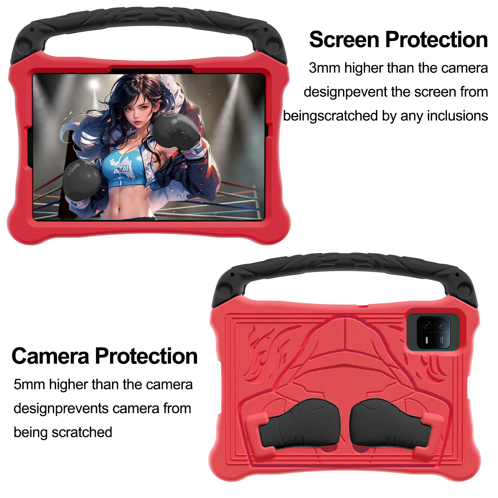 Etui z podstawką EVA dla dzieci do Xiaomi Pad 5 6 11 cali Pad 6 5 Pro Redmi Pad 2 SE 11\" Boxing Champion Shockproof Handle Tablet Cover # R. — zdjęcie produktu 5