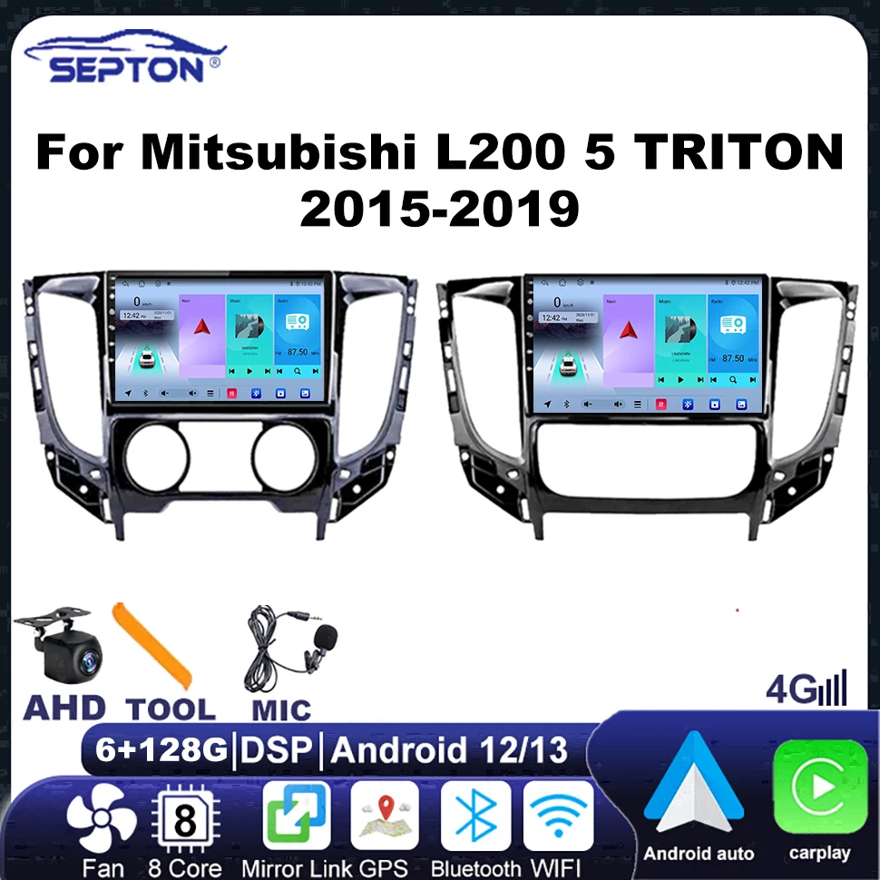 

SEPTON Android Car Radio Audio for Mitsubishi L200 5 TRITON 2015-2019 4G Carplay BT 8core WIFI FM Car Radio Multimedia Player