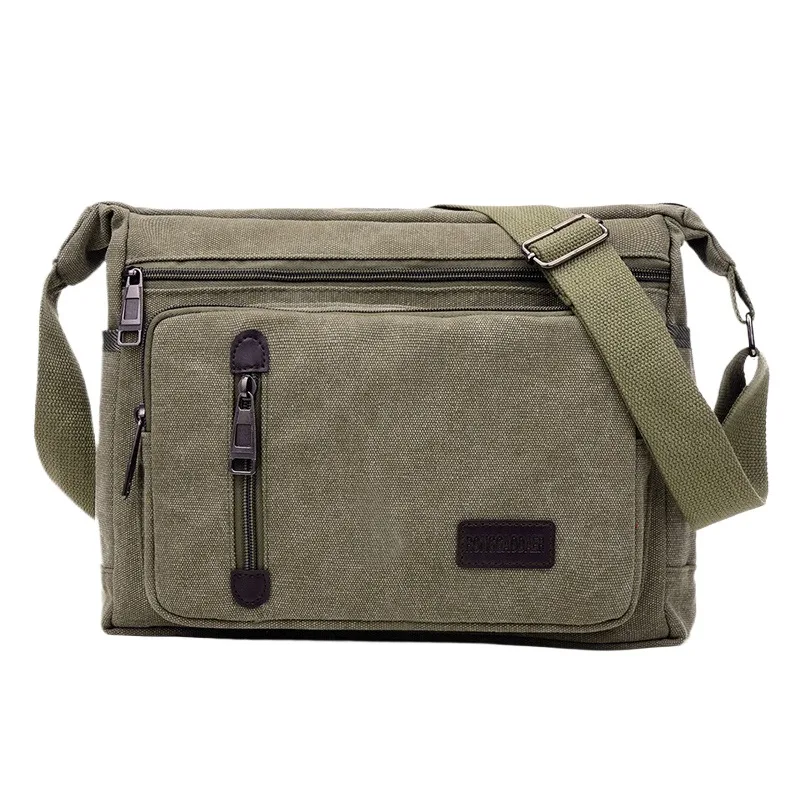 Bolso de hombro de moda Retro multicapa Simple informal para hombres, bolso cruzado multicapa, nuevo