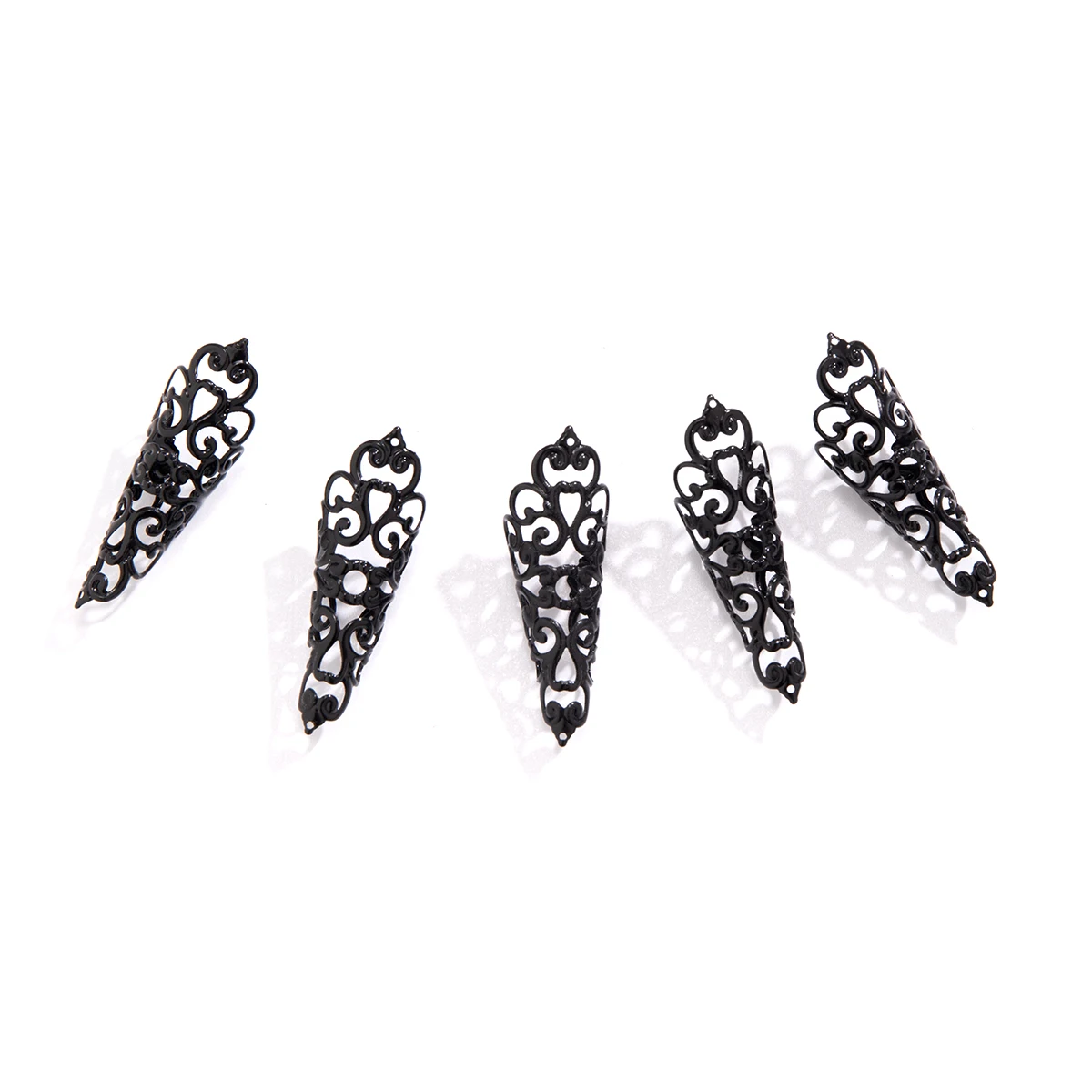 4Pcs Unique Gypsy Dubai Finger Adjustable Open Finger Rings for Women Trendy Vintage Punk Nail Ring Belly Dancer Cosplay Jewelry