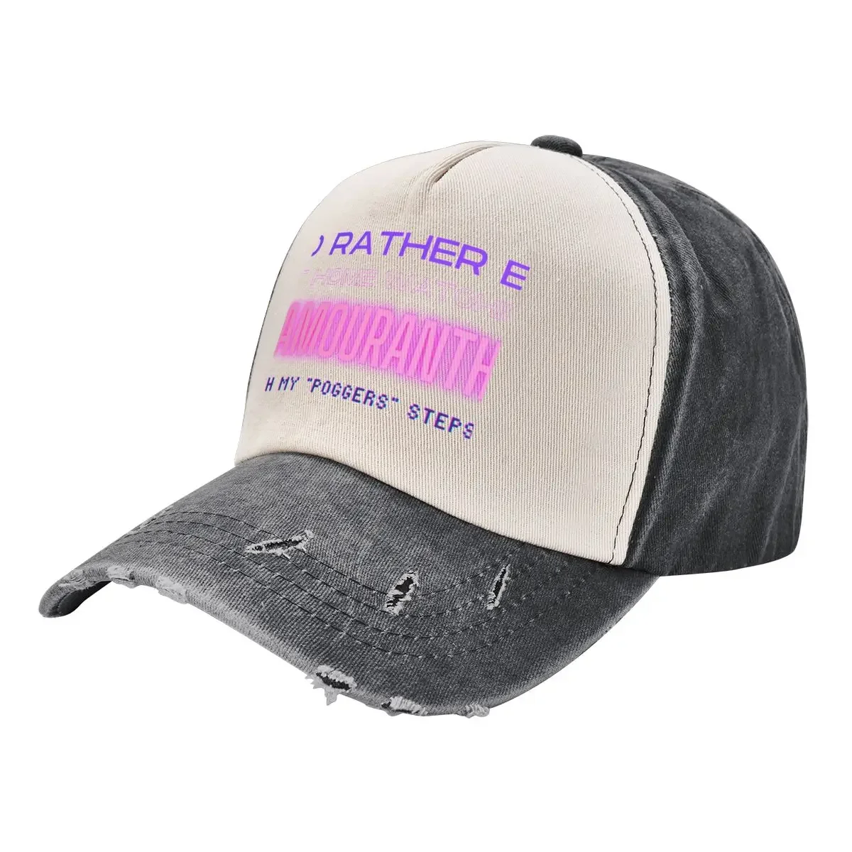 Amouranth poggers stepson twitch youtube content creator Baseball Cap Beach Bag Snap Back Hat Male Women's