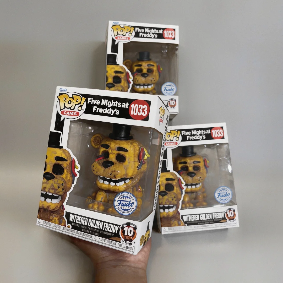 

Виниловая фигурка Five Nights at Freddy's: Увядший Золотой Фредди # 1033 Официальная лицензированная коллекционная фигурка Funko Pop, ограниченная серия, подарок для фанатов