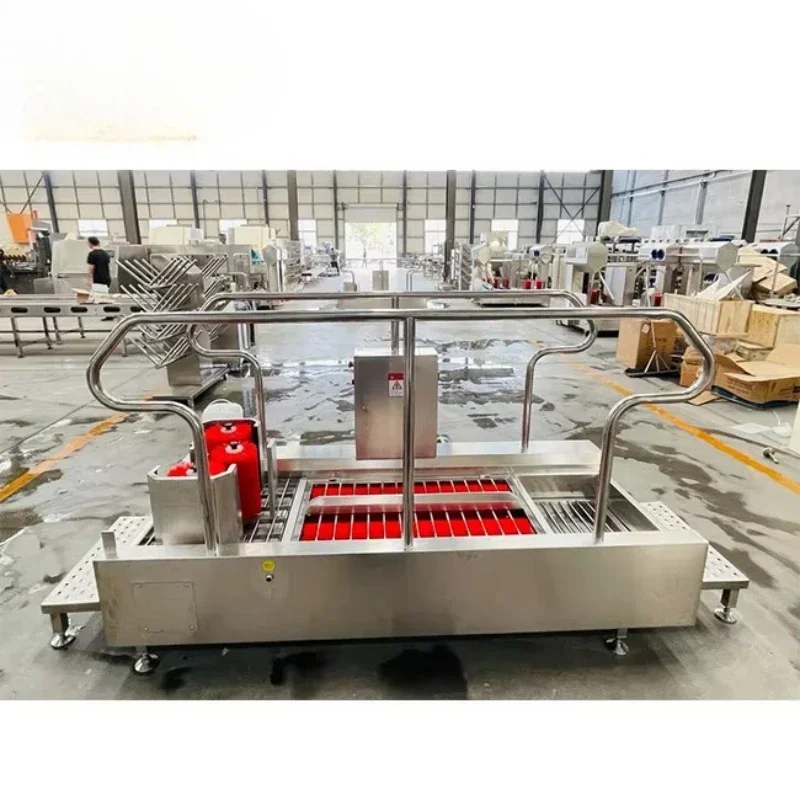 

Cleaning machine for automatic sanitary station cleaning system