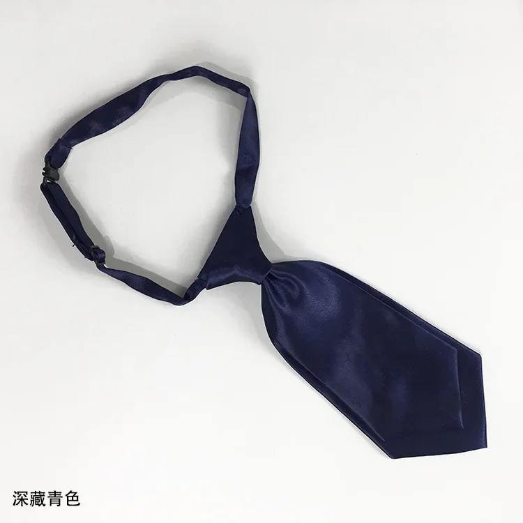 

20cm formal small tie solid color double layered imitation silk short children's college school uniform tie bow tie