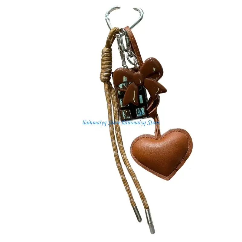 573B Modern Keychain Accessory Unique Chocolate Concept With Beautiful Ribbon