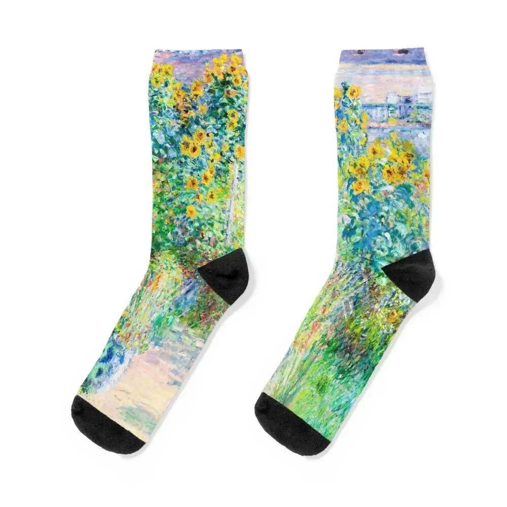 Claude Monet - The Artist's Garden at Vétheuil Socks Lots luxe Socks Ladies Men's