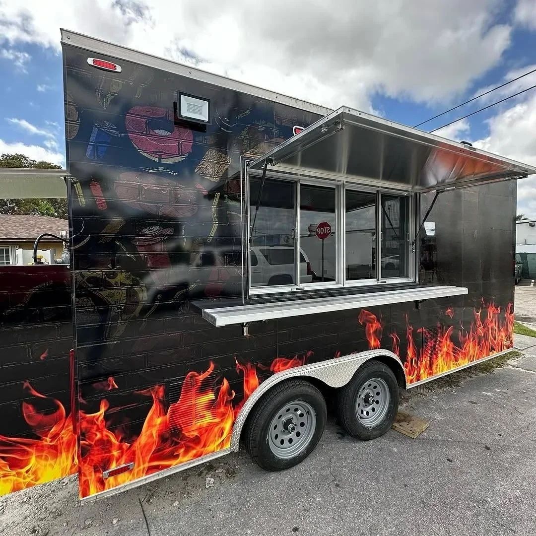 Custom Food Vending Trailer with Commercial Cooking Area for Street Markets and Festival Catering