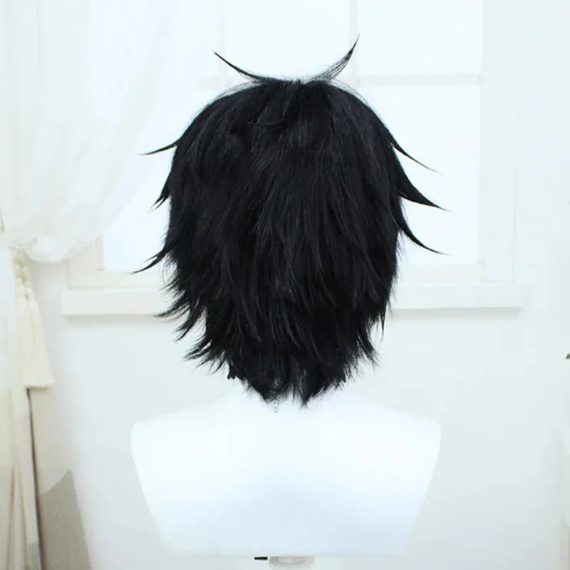 Peluca de Anime Haikyuu Akaashi Keiji, disfraz de voleibol, pelucas para fiesta de Halloween de alta calidad