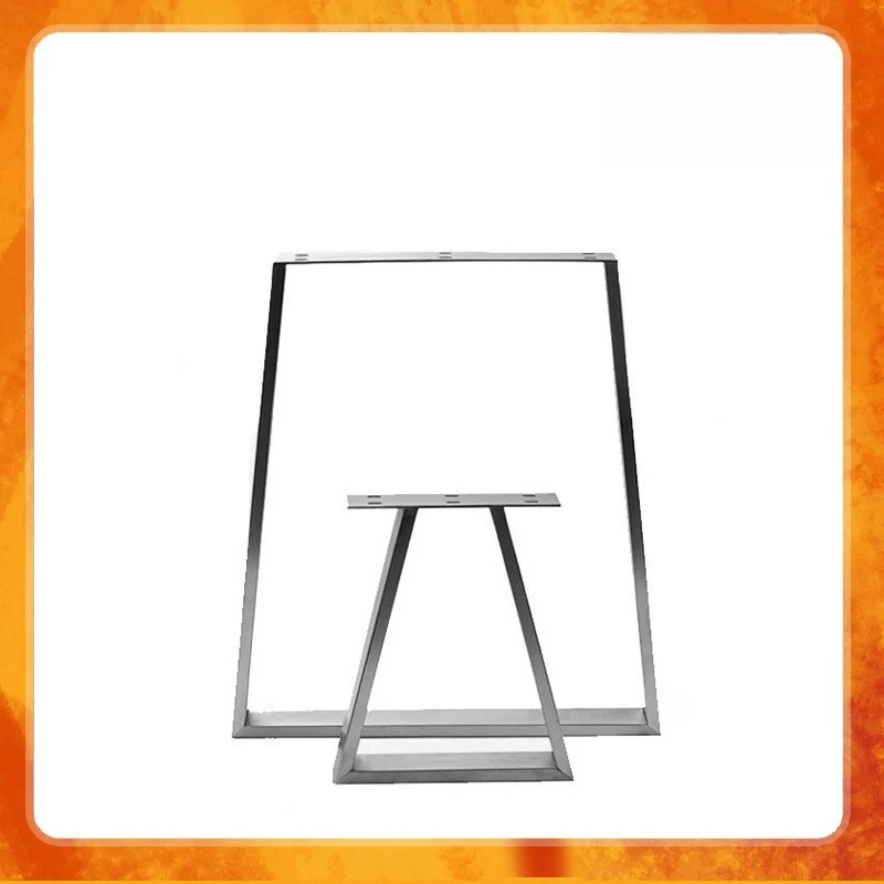 Manufacturer Stainless Steel Dining Table Foot Ladder Type Brushed Interview Home Office Table Frame Stainless Steel Table Legs