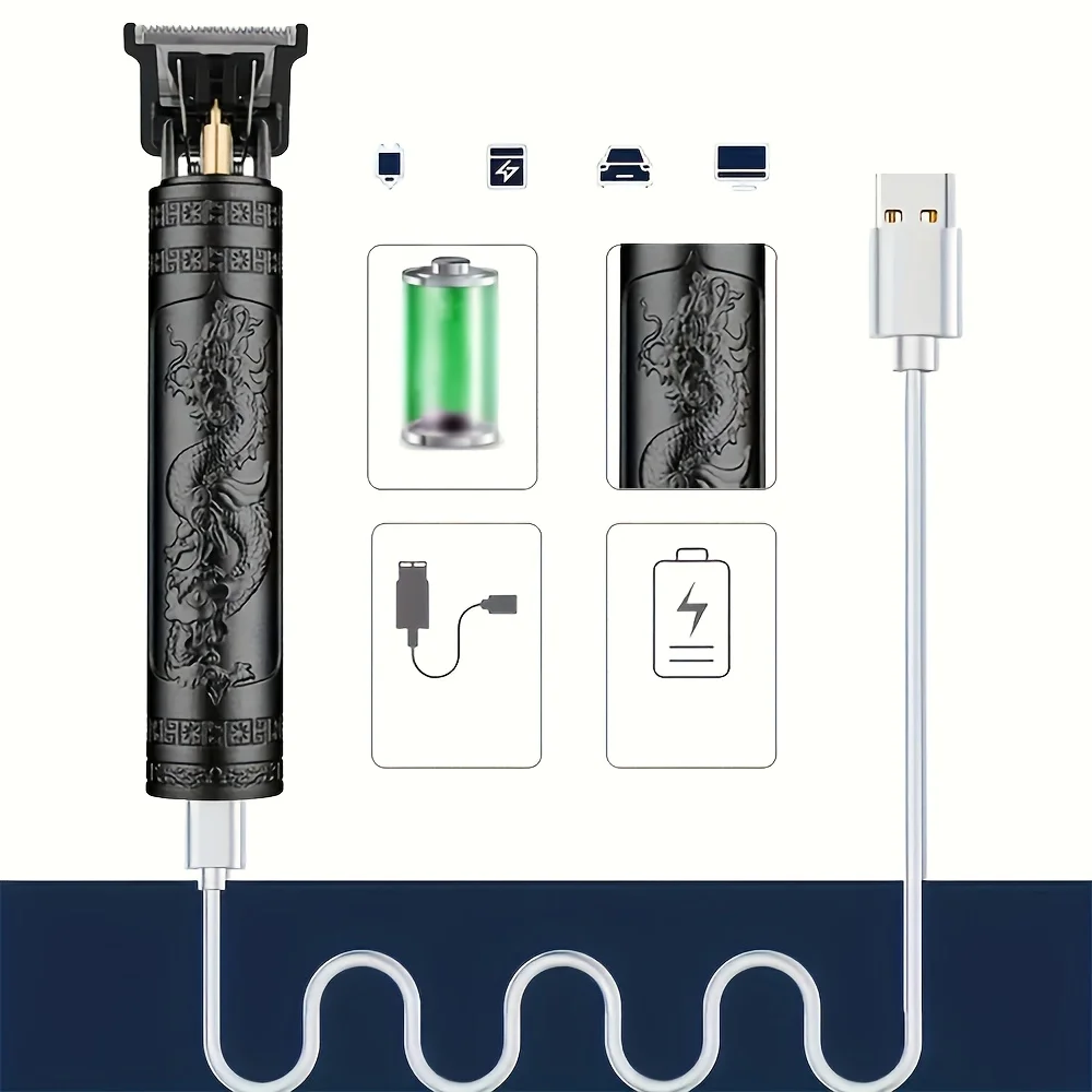 Cortadora de pelo recargable por USB, Afeitadora eléctrica profesional para Barbero, afeitadora de barba, regalos para hombres, regalo para el Día del Padre