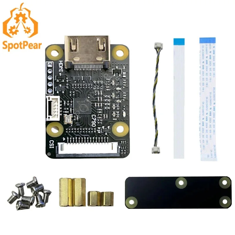 Raspberry Pi Camera Adapter, HDMI para CSI-2 Board, C790 HDMI IN 1080p25fp para Pi5 Zero 3B 3 B + 4B CM3 CM4, Suporte Áudio