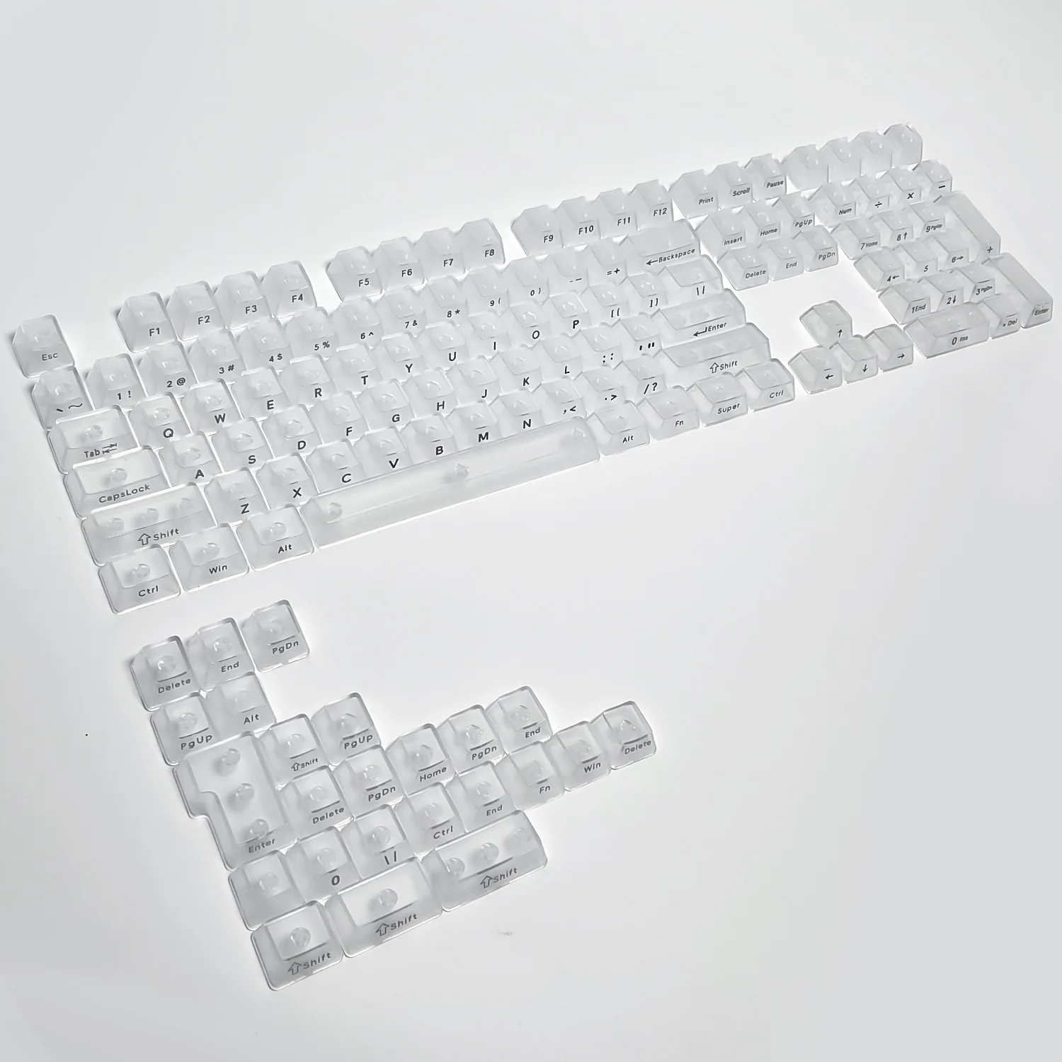 

[OEM fog penetration] Small full set of boxed non-engraved engraved side engraved PC transparent material mechanical keycaps