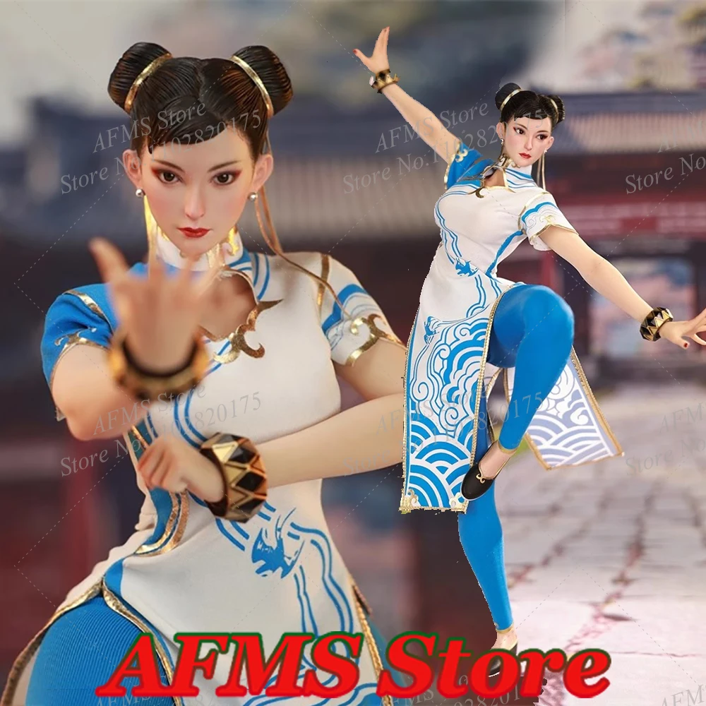 

STAR MAN MS-011 1/6 Scale Collectible Figure Chun Li Fighter Girl Blue Printed Cheongsam Full Set 12" Action Figure Men Soldier