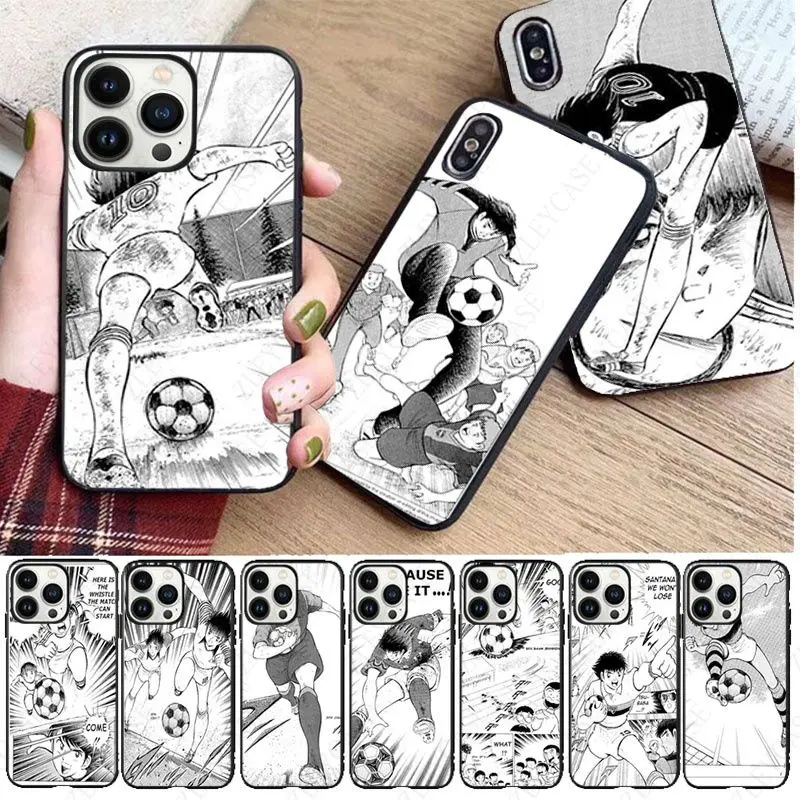 Anime Captain Tsubasa Ozora Genzo football Phone Cover For iphone 16pro 15pro 14pro 11pro 12pro 13pro max 16plus 7 SE XR Cases