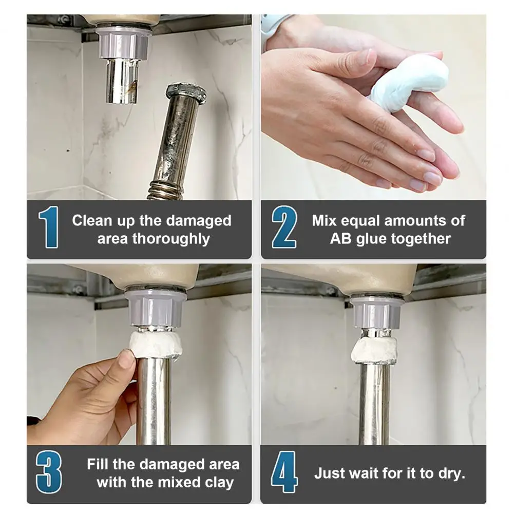 100g Epoxy Putty 100g Steel Reinforced Epoxy Putty Set with Gloves Scraper Fast Repair Sculpt Clay for Cracks Leak Fix Metal