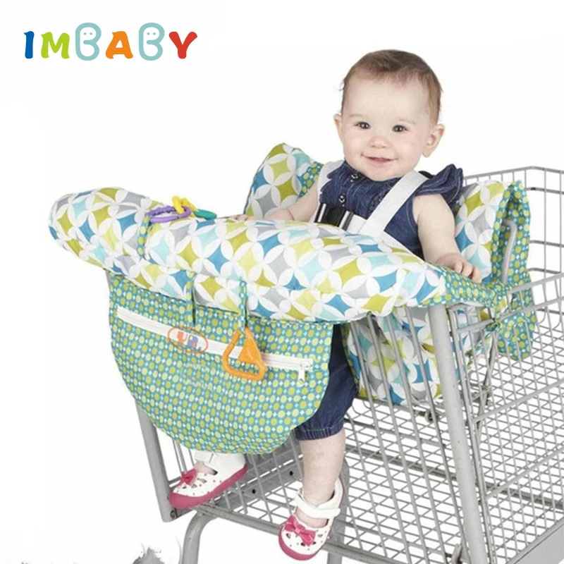 IMBABY Baby Shopping Cart Cover 2in1 Trolley Highchair Cover for Newborn Baby Shopping Push Cart Protection Cover with Seat Belt