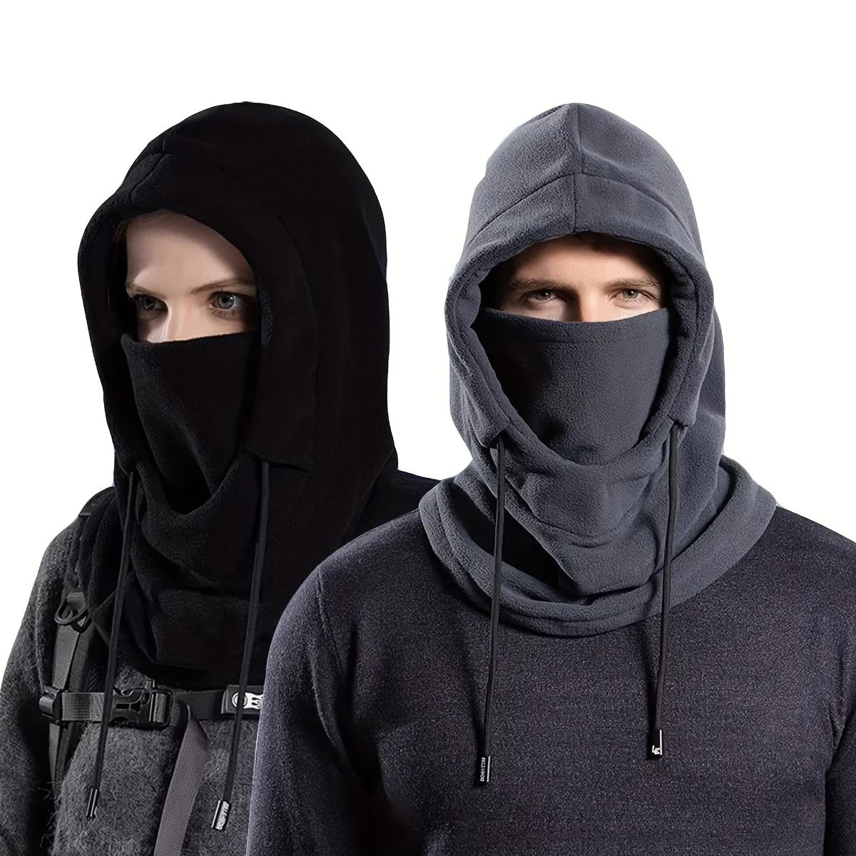 AliExpress NONE Balaclava Mask Men women warm ski mask Outdoor bicycle windproof and warm hat Knitted hood Windproof Mask with Drawstring