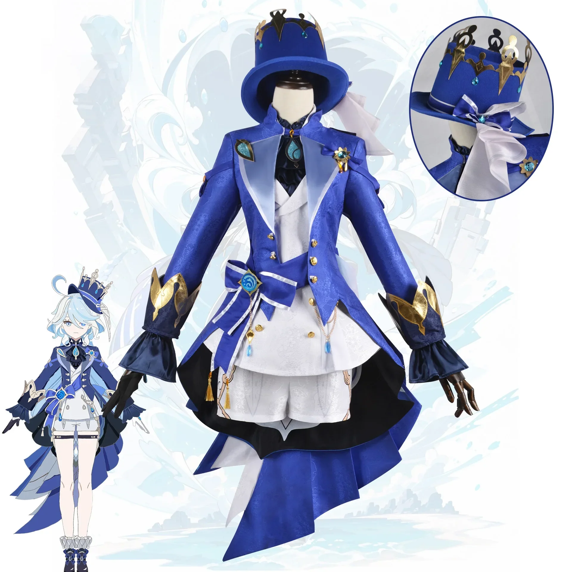 

Game COS Server Water God Fucaros Fengdan Funina Cosplay Complete Set of C-server Sets