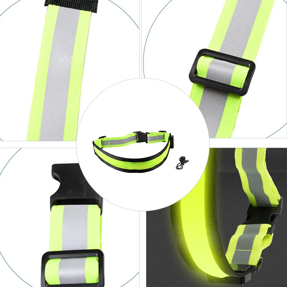 Luminous Belt High Visibility Night Running Gear Reflective Riding Outdoor Safety LED Adjustable Strap Belts