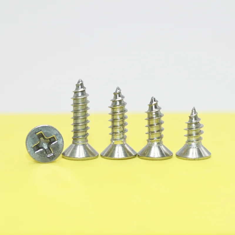 up to 950p A2 304 Stainless Steel Self Tapping Phillips Screw Kit M2 M3 M4 Cross Drive Flat Head Self Drilling Wood Screws DIY