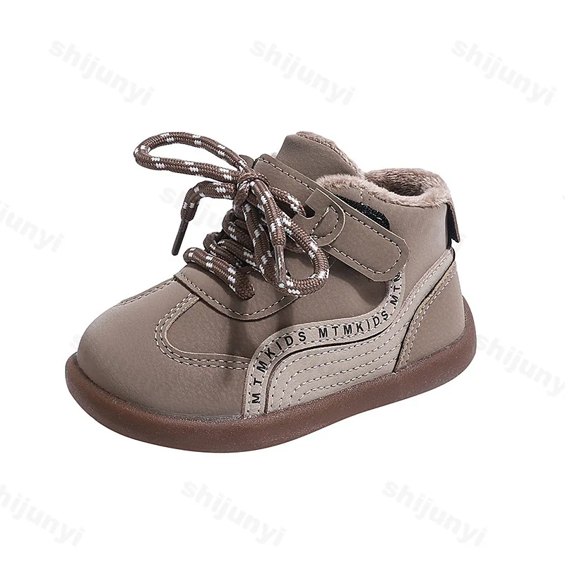 الأطفال أحذية قطنية غير رسمية 2025 الخريف الشتاء جديد بنين بنات أحذية رياضية الرجعية الاطفال عدم الانزلاق عالية الجودة الدافئة طفل أحذية رياضية