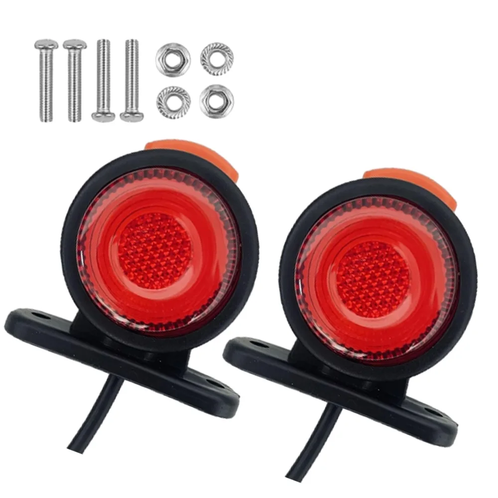 

2 шт., 12 В-24 В постоянного тока, контурная лампа, индикатор, задний фонарь для грузовиков, прицепов, фургонов, универсальный трехсторонний сигнальный фонарь ﻿