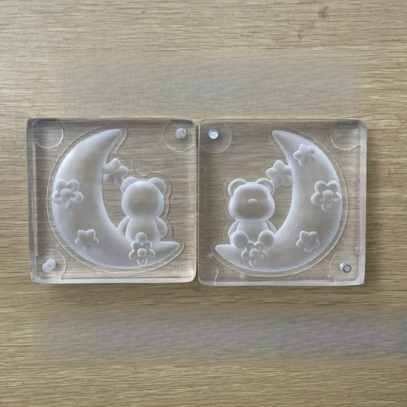 Double-sided, crescent moon, violent bear, incense brand mold DIY handmade tools