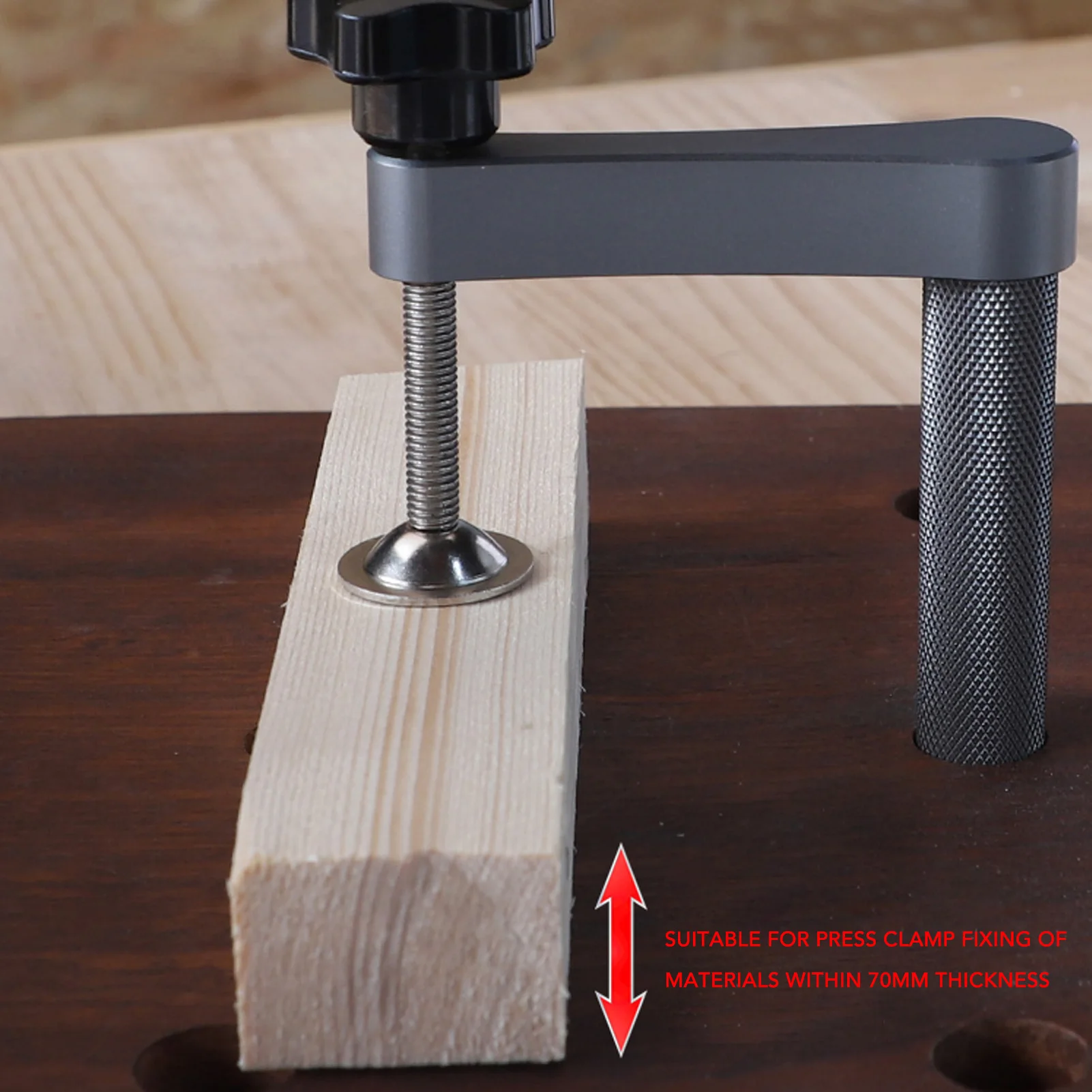 Abrazadera de sujeción Manual de acción rápida, aleación de aluminio, acero inoxidable, ajustable, carpintería, escritorio