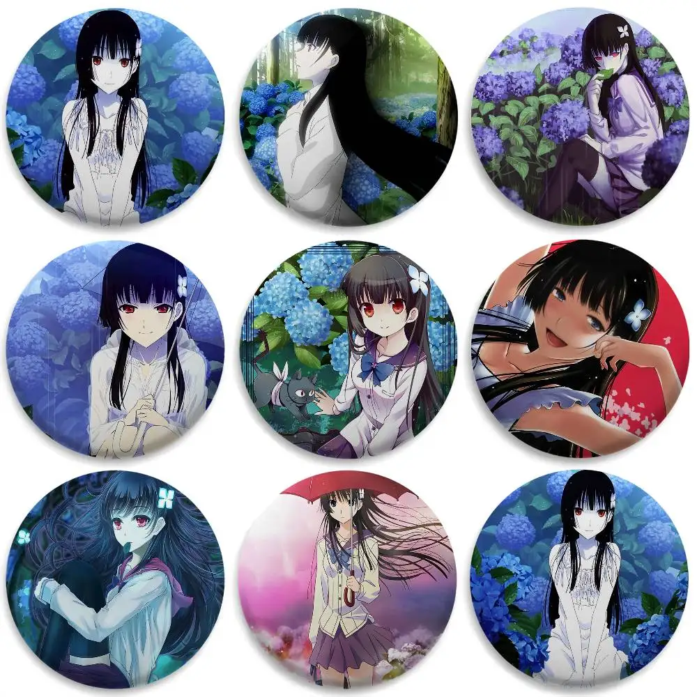 

S-Sankarea Japan Anime Badges Round Exquisite Badge Brooches Creative Pins For Clothes Hat Backpack Gift Accessories