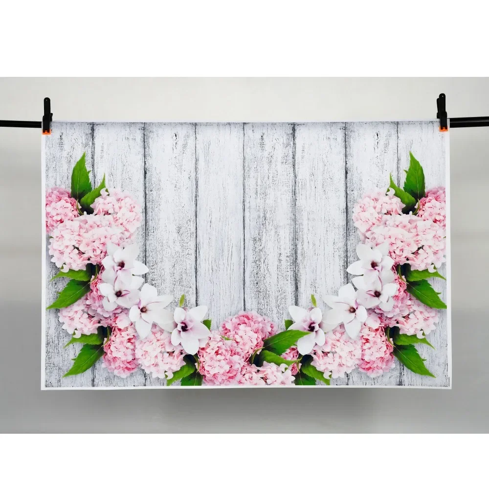 MOON.QG Floral Wood Food Product Photography Backdrop for Photoshoot Wooden Board Subject Photo Background Flower Wall Photozone