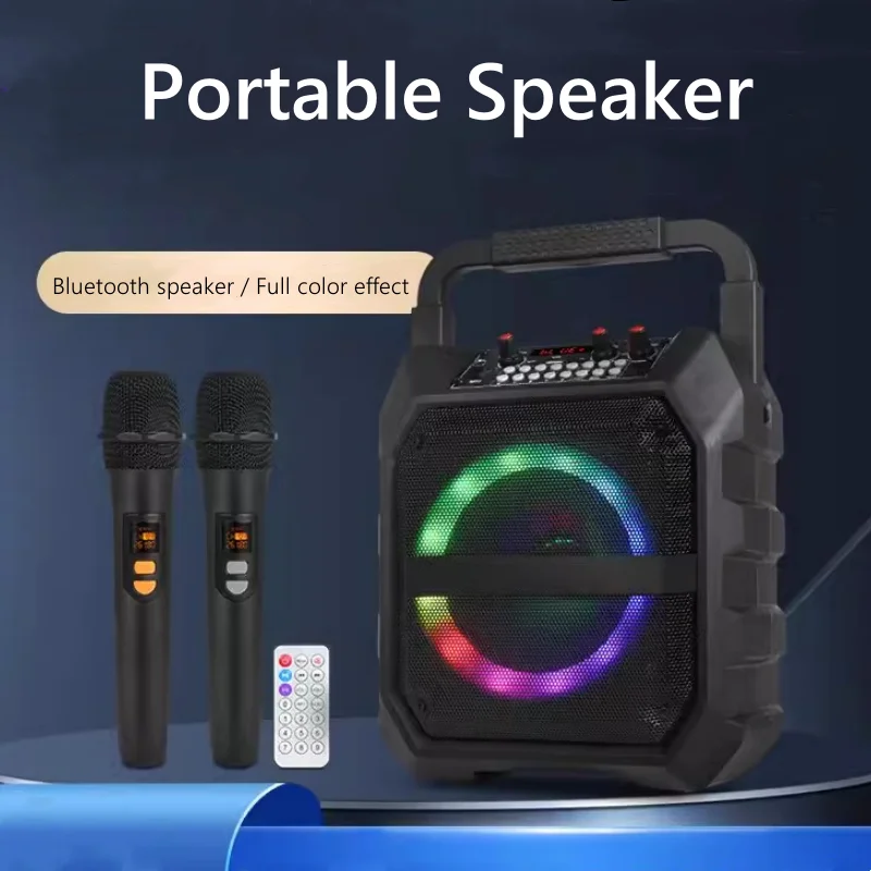 

6.5-inch Horn 60W High-powered Outdoor Portable Bluetooth Speakers Box Super Bass Wireless Sound Column Subwoofer Karaoke Device