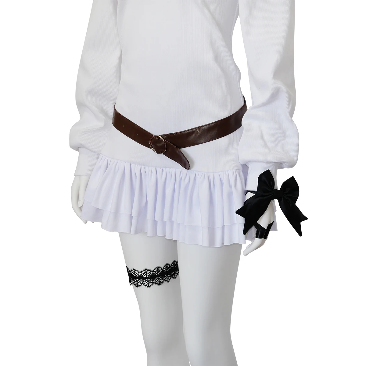 

Overlord Great Tomb of Nazarick Albedo Cosplay Costume So-Bin Ver. White Off Shoulder Ruffle Dress Outfit 2026