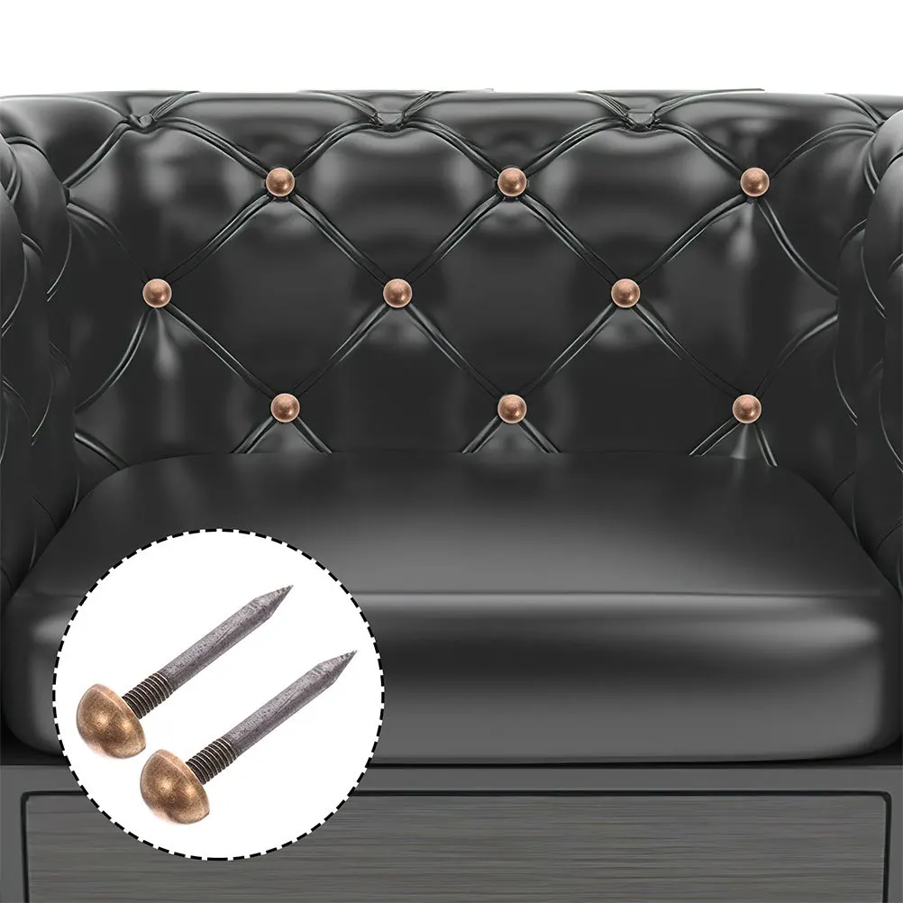 20 قطعة مسامير تنجيد نحاسية مسامير زخرفية مسامير أريكة على الطراز العتيق للأثاث الخشبي رؤوس أظافر مزخرفة