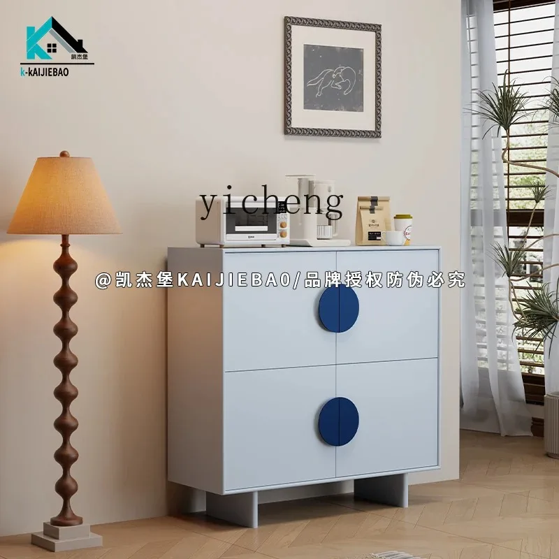 Dining Side Cabinet Integrated Against The Wall Solid Wood Tea Cupboard Storage Storage Living Room