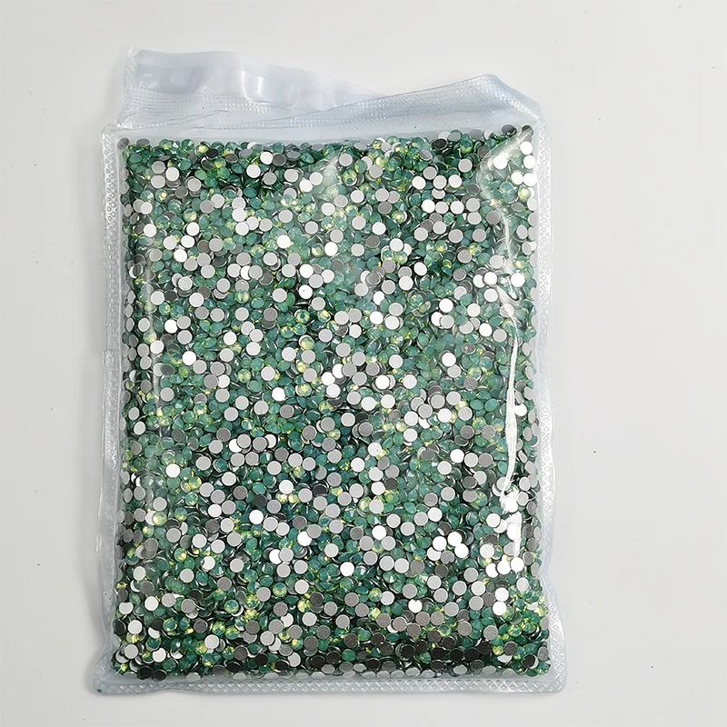 Wholesale Bulk Package 100 Gross White Pink Green Opal Flatback Glass Rhinestones Non HotFix Crystal Stones Nail Art Decoration