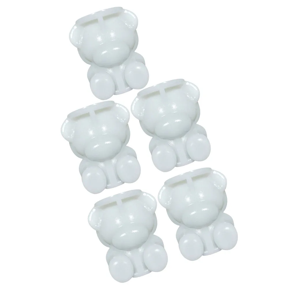 

5Pcs Bear Shape Ice Cube Silicone Mold Handmade Ice Shaper Whiskey Cocktail Chilled Juice Drinks Leak Proof Tray