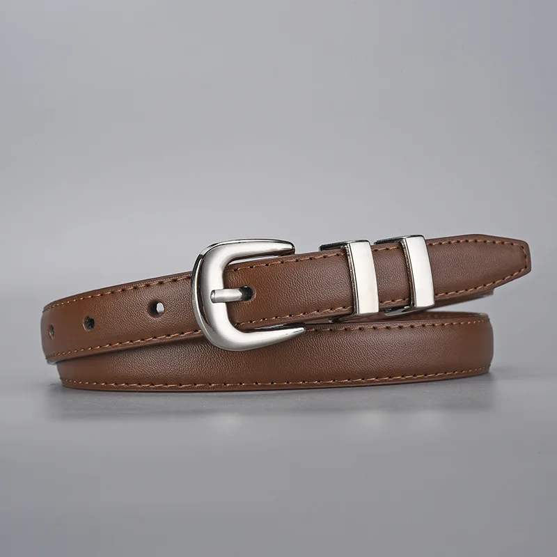 

2025 Trend Women's Slim Leather Belt - Minimalist Pin Buckle for Jeans & Suits (Hot Selling)‌
