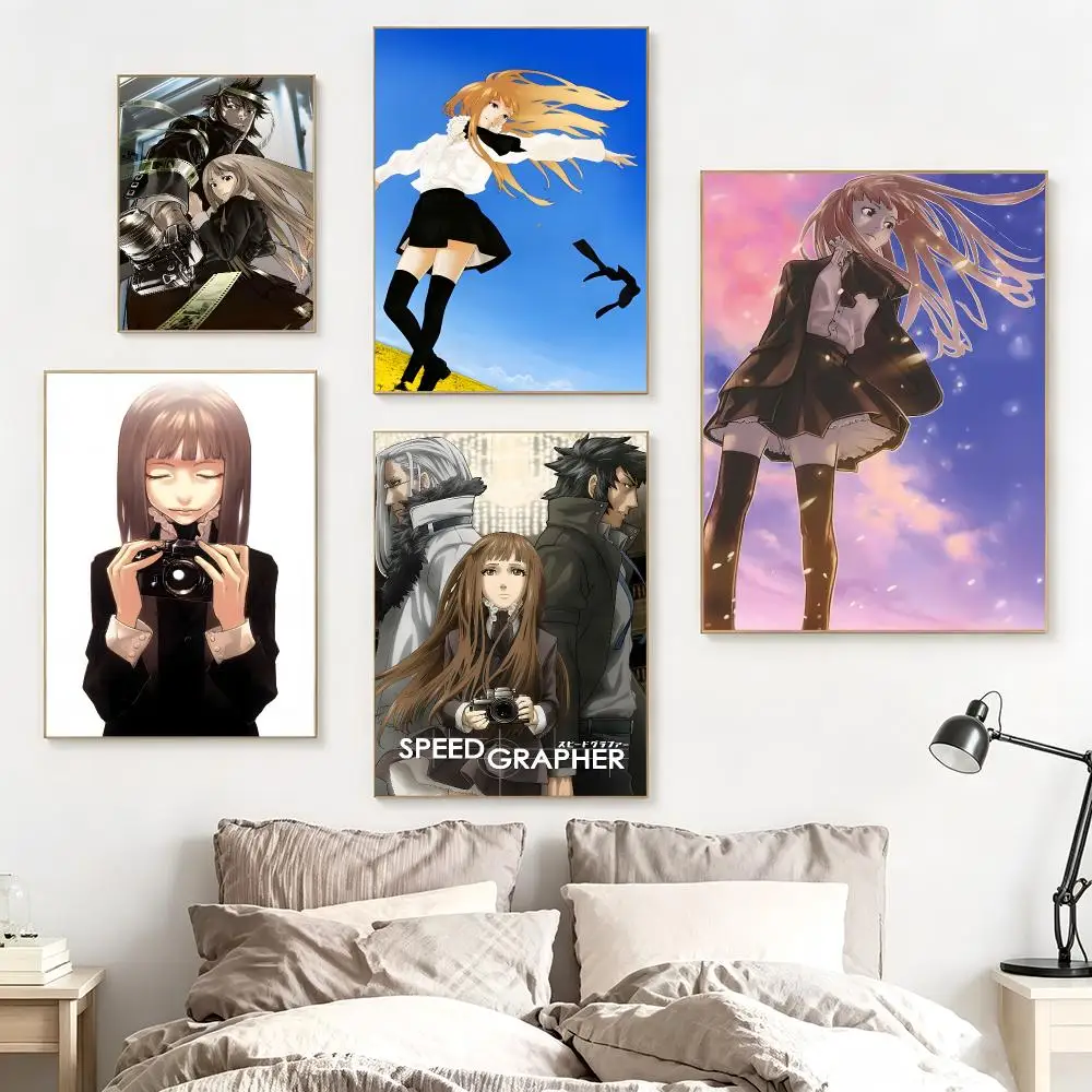 Japanese Anime S-Speed Grapher Poster impermeable para el hogar sala de estar dormitorio bar decoracion estetica