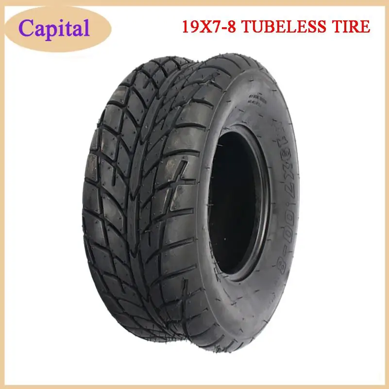 Neumáticos sin cámara, delanteros 19x7.00-8, traseros 18x9.50-8, accesorios para karts, vehículos todoterreno y vehículos para el cuidado del jardín, neumáticos exteriores con diseño de mariposa y flores.