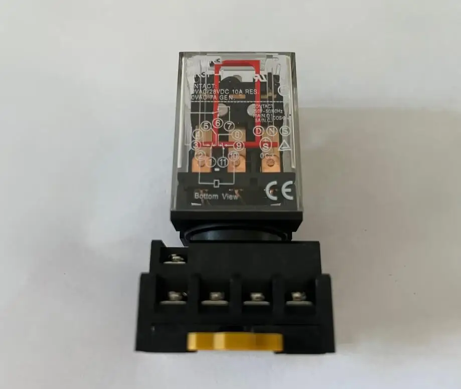 Przekaźnik pośredni MK3P-I MK3P mały przekaźnik elektromagnetyczny 11PIN z podstawą DC12V DC24V AC110V AC220V