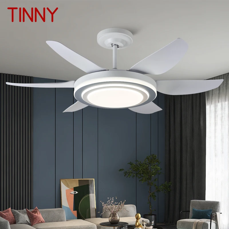 

TINNY Fan Light Nordic LED Ceiling Fan Light Modern Minimalist Restaurant, Living Room, Bedroom Commercial Electric Fan