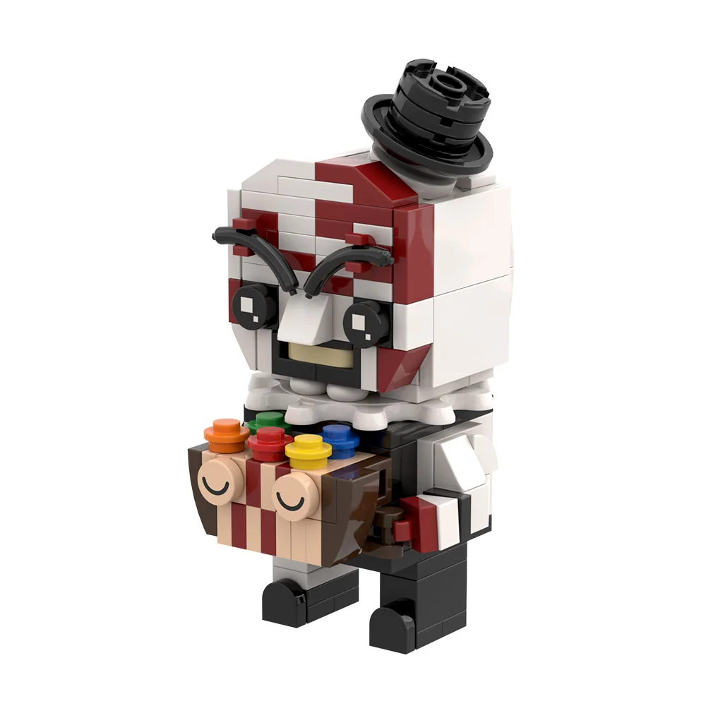 MOC Art el modelo de payaso, bloques de construcción, Horror, payaso malvado, BrickheadZ, figura de ladrillos, juguete, regalo de Halloween para adultos